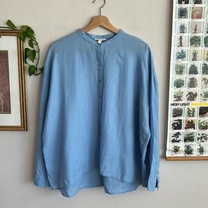 Eileen Fisher Light Blue Tunic Top